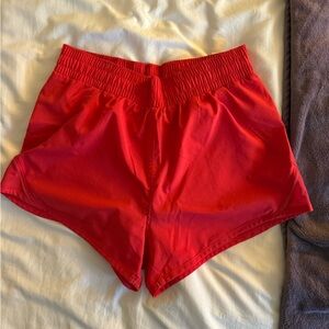 Red all in motion shorts